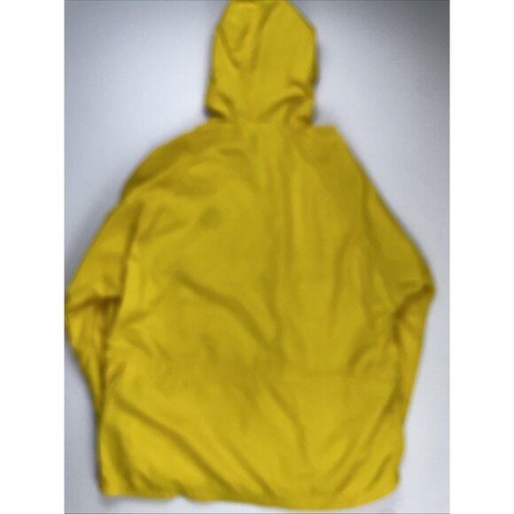 LL Bean Anorak Zip Windbreaker Jacket Women’s M Hooded Yellow Nylon Lightweight - Picture 3 of 11